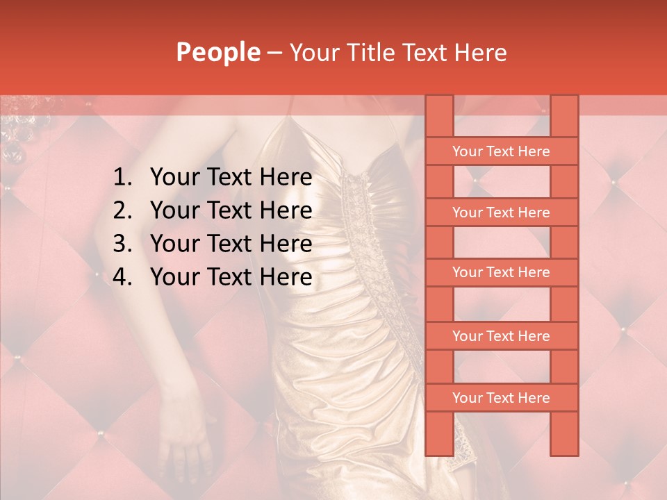 Model Long Gold PowerPoint Template