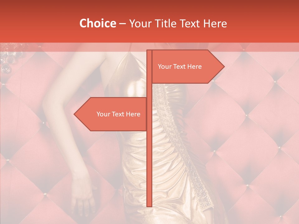 Model Long Gold PowerPoint Template