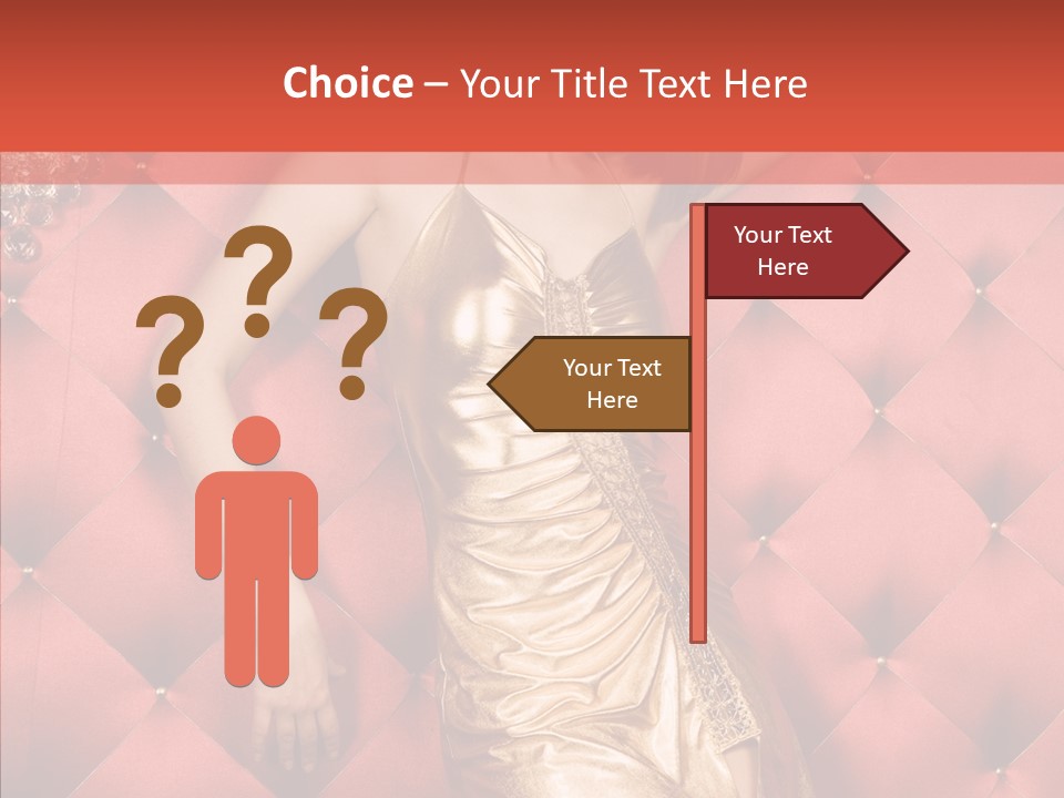 Model Long Gold PowerPoint Template