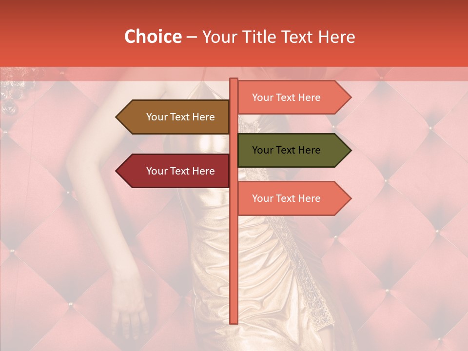 Model Long Gold PowerPoint Template