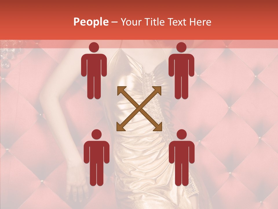 Model Long Gold PowerPoint Template