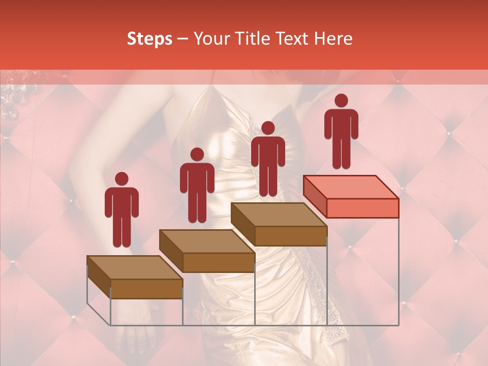 Model Long Gold PowerPoint Template