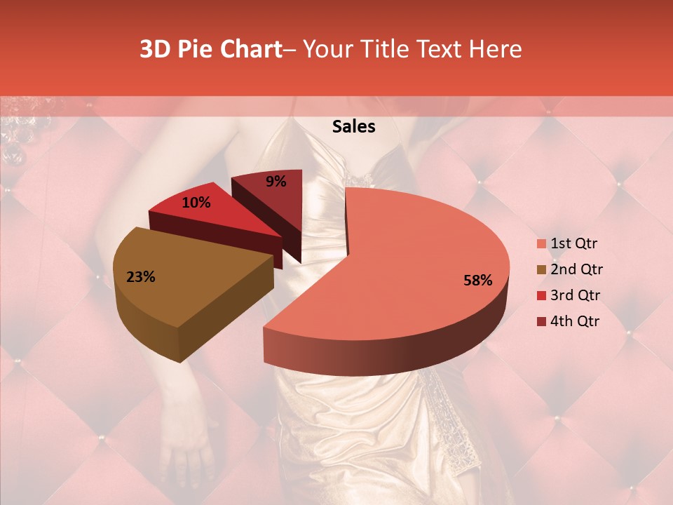 Model Long Gold PowerPoint Template