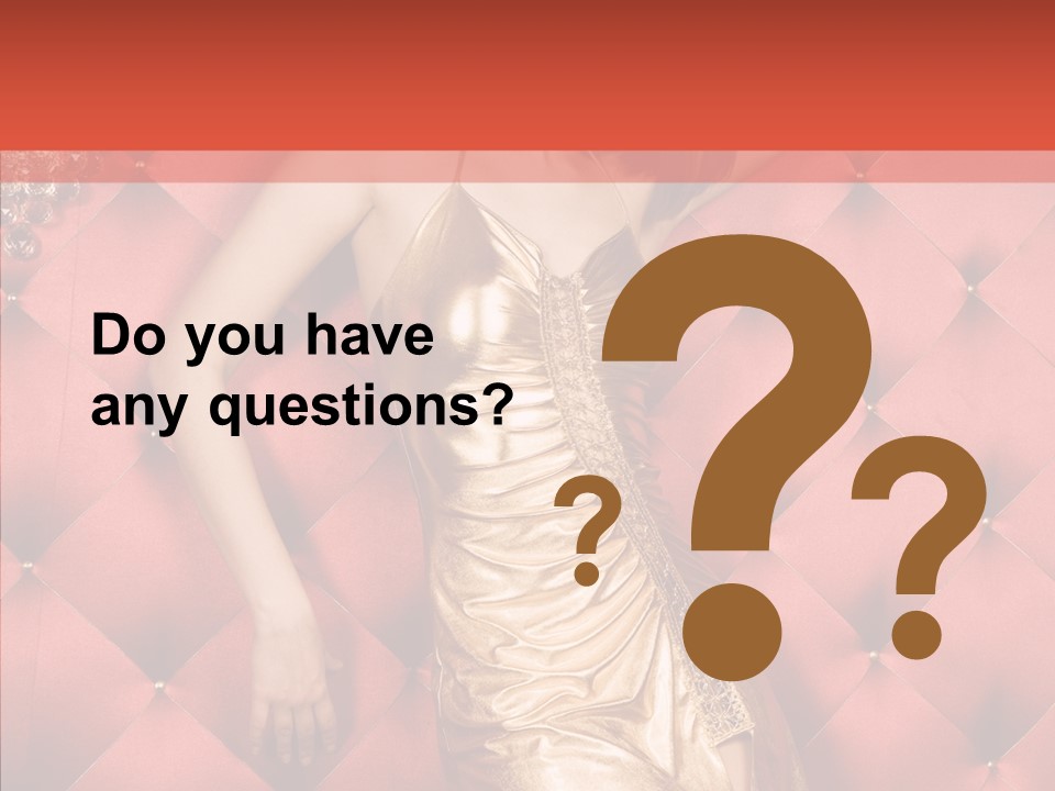 Model Long Gold PowerPoint Template