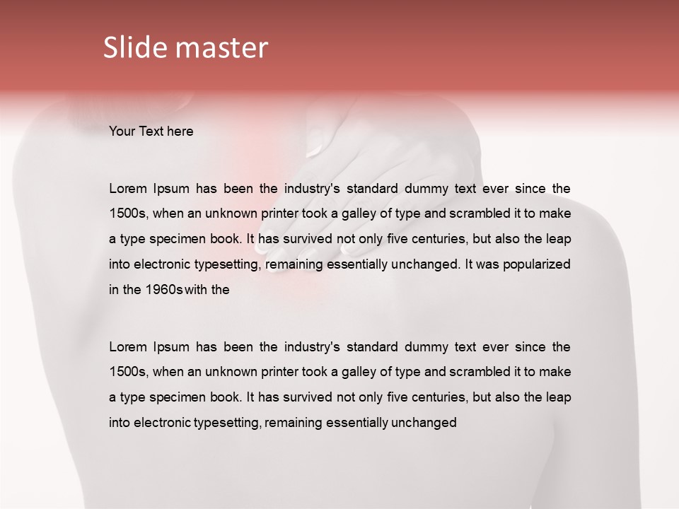 Shoulder Muscle Brown PowerPoint Template