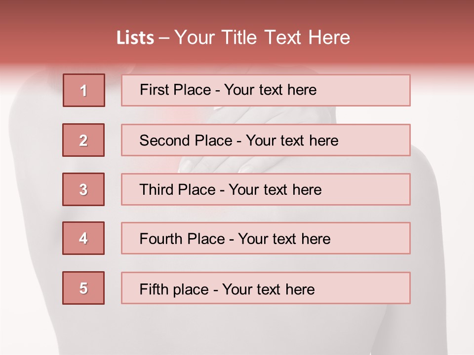 Shoulder Muscle Brown PowerPoint Template