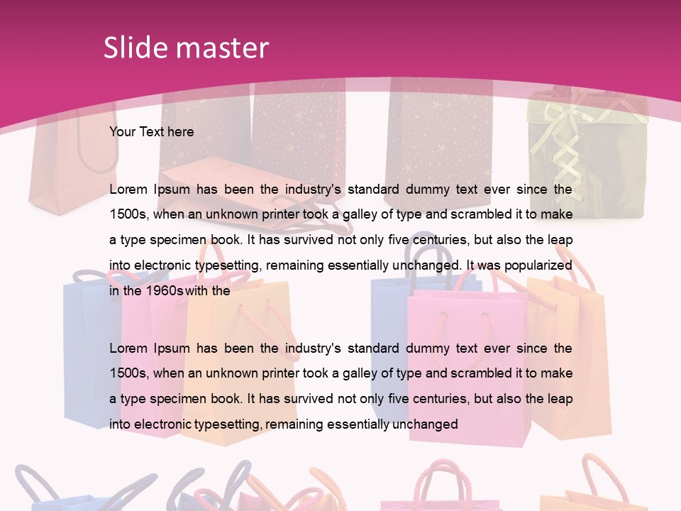 Sale White Bag PowerPoint Template