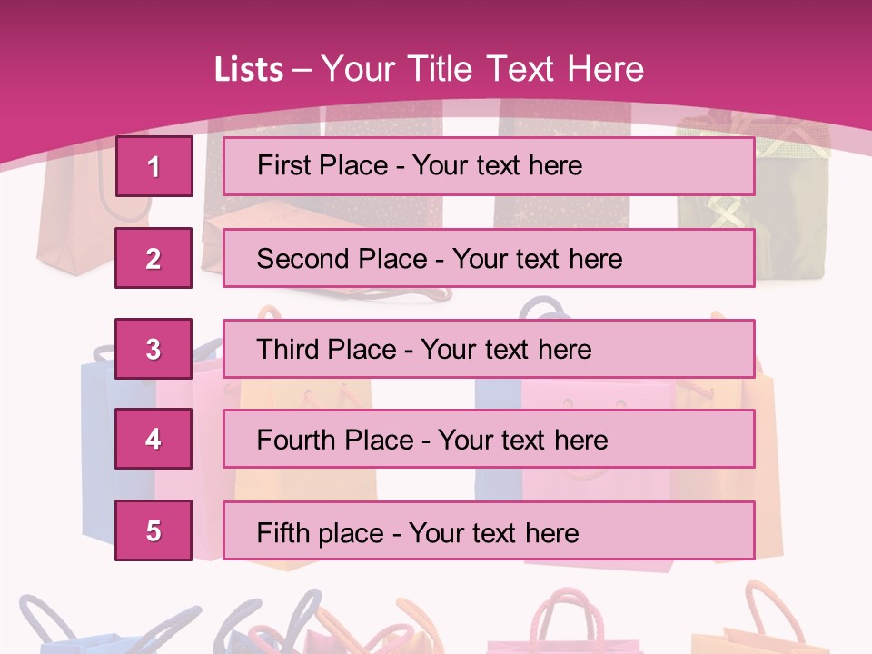 Sale White Bag PowerPoint Template