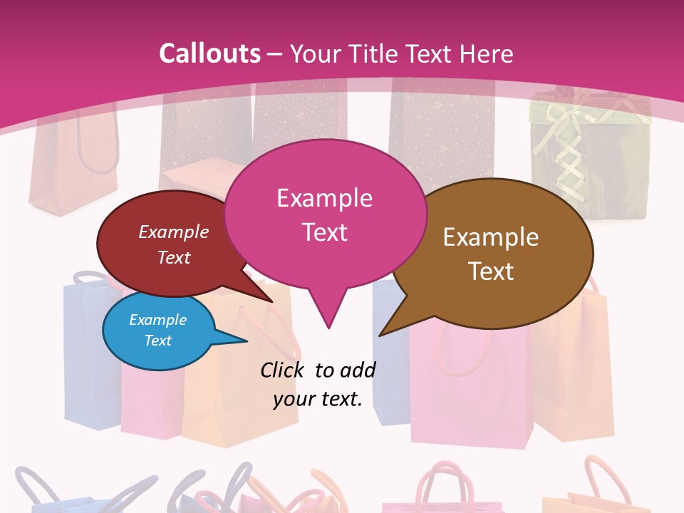 Sale White Bag PowerPoint Template