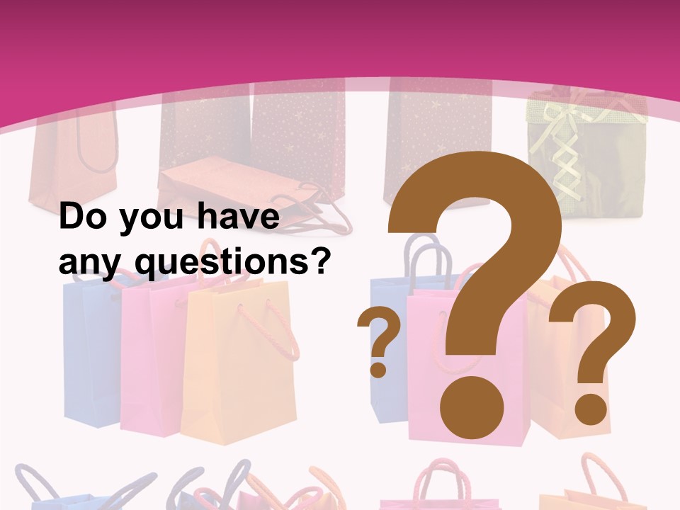 Sale White Bag PowerPoint Template