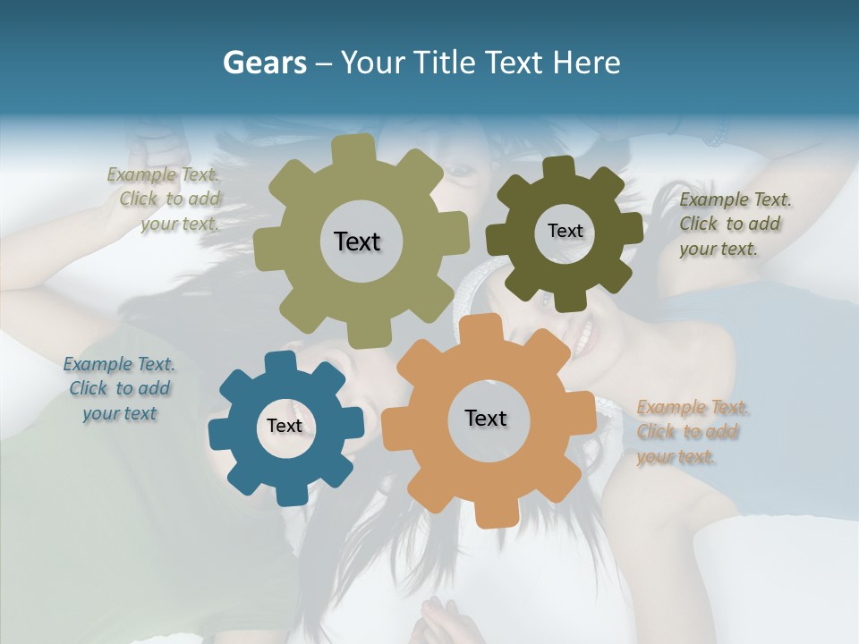 Togetherness Cute Group PowerPoint Template