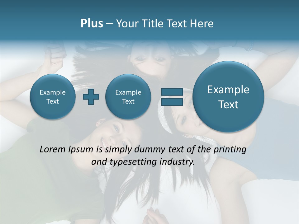Togetherness Cute Group PowerPoint Template
