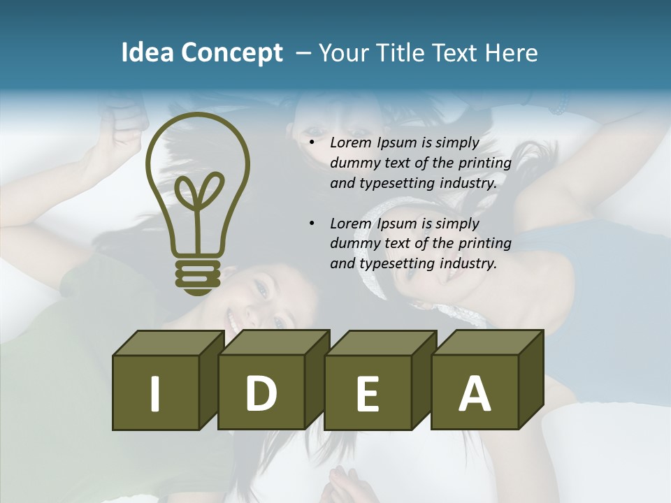 Togetherness Cute Group PowerPoint Template