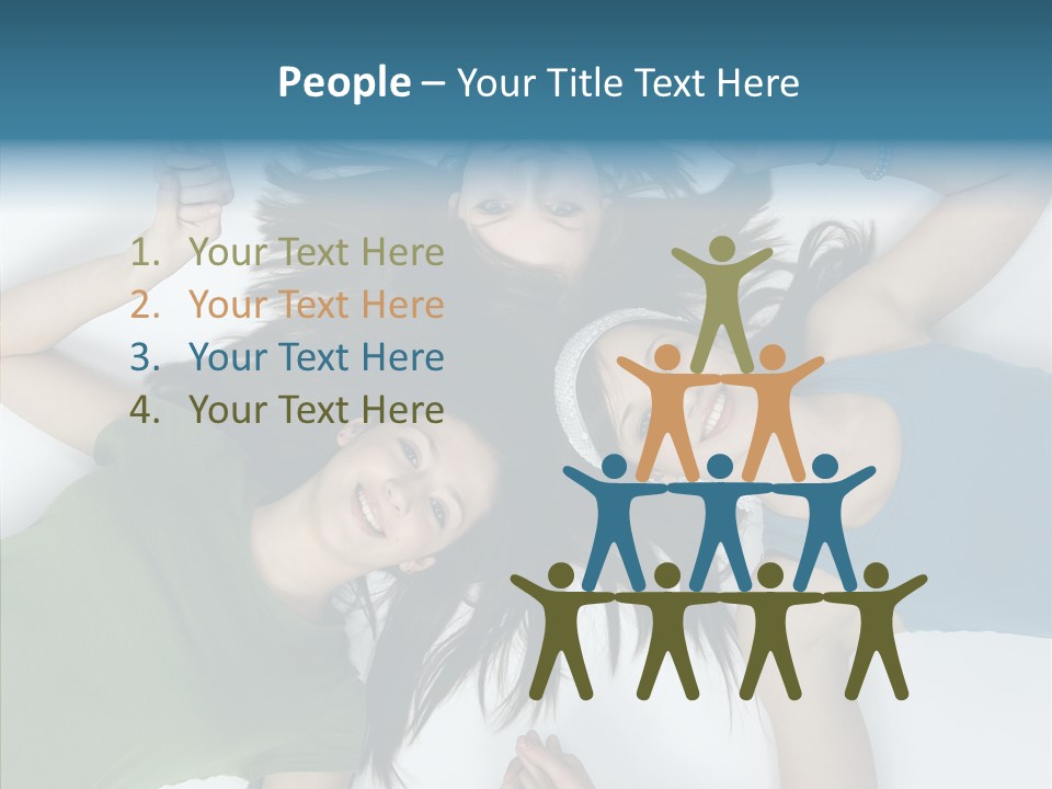 Togetherness Cute Group PowerPoint Template