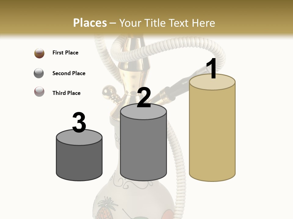 Ornament Hookah Smoke PowerPoint Template