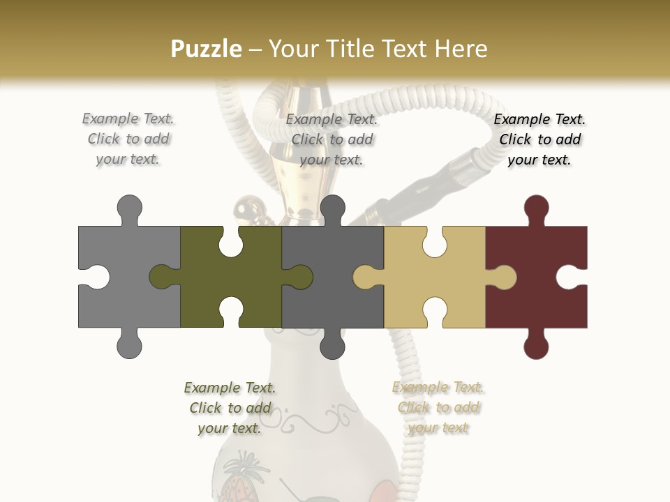 Ornament Hookah Smoke PowerPoint Template