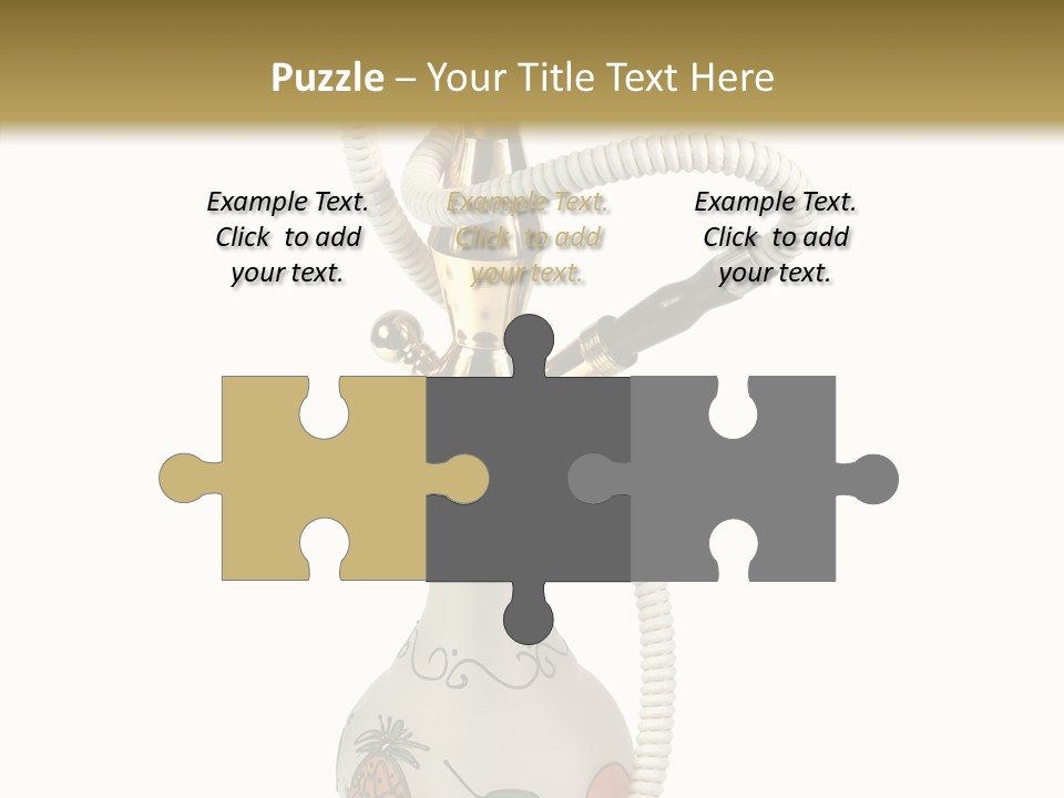 Ornament Hookah Smoke PowerPoint Template