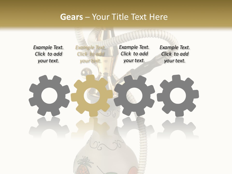 Ornament Hookah Smoke PowerPoint Template