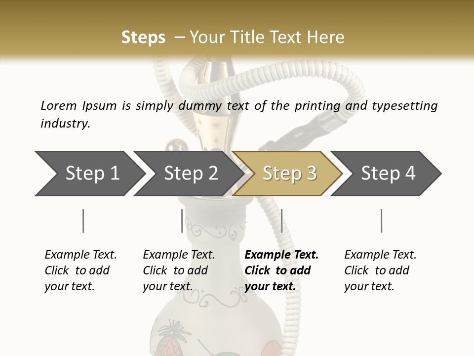 Ornament Hookah Smoke PowerPoint Template