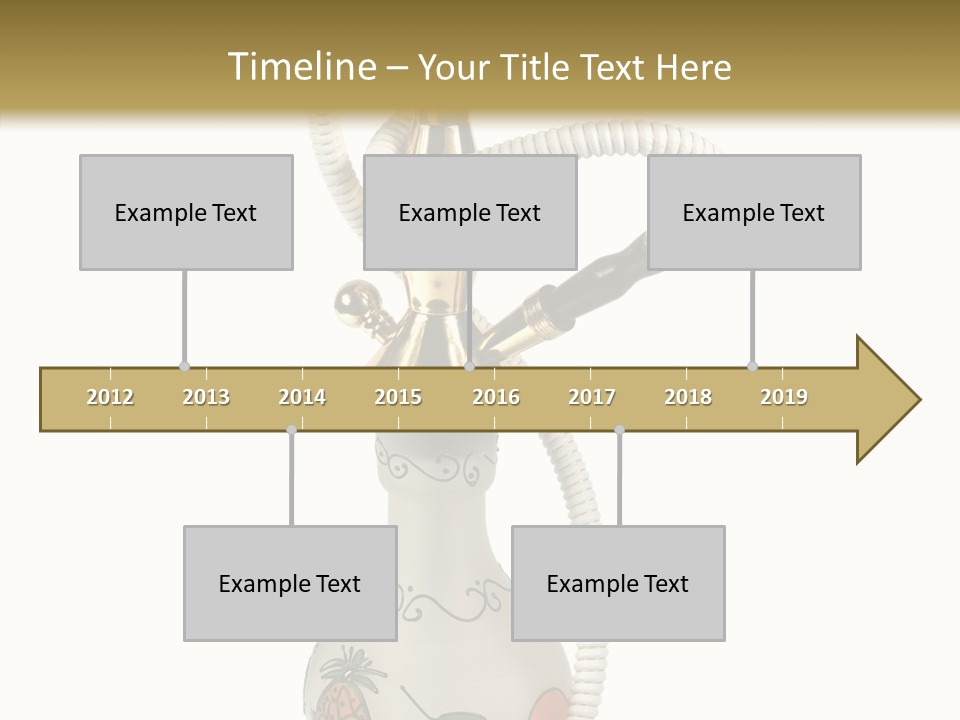 Ornament Hookah Smoke PowerPoint Template