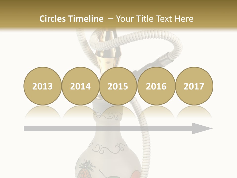 Ornament Hookah Smoke PowerPoint Template