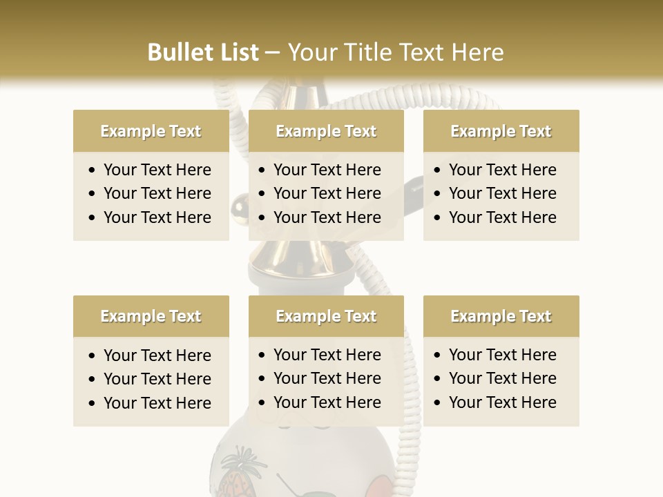 Ornament Hookah Smoke PowerPoint Template