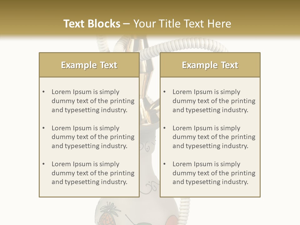 Ornament Hookah Smoke PowerPoint Template