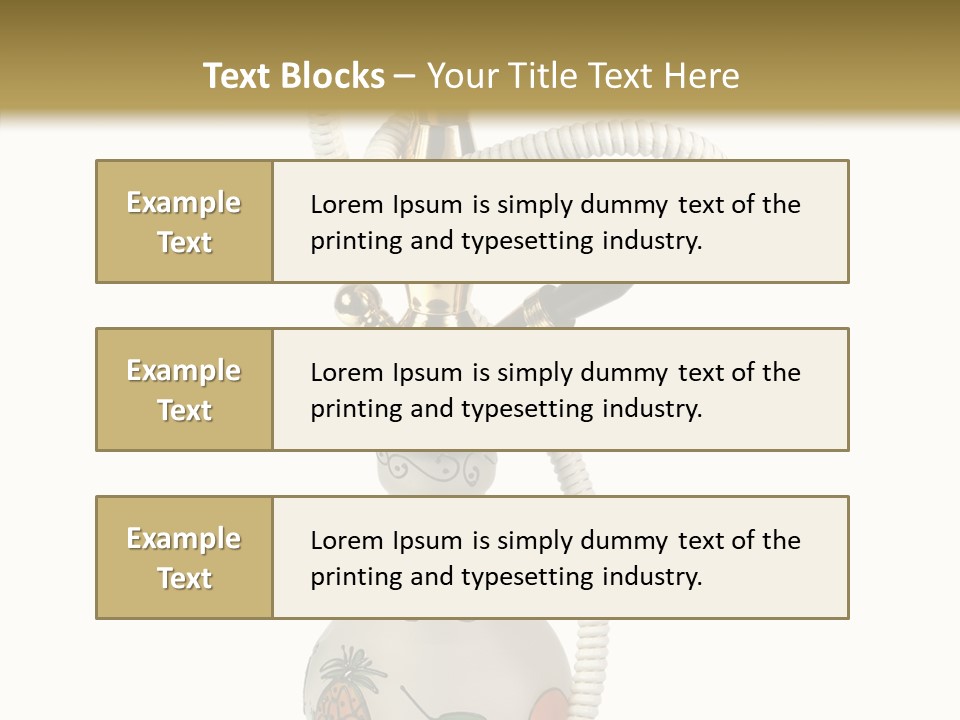 Ornament Hookah Smoke PowerPoint Template