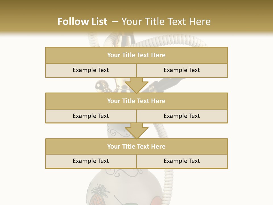 Ornament Hookah Smoke PowerPoint Template
