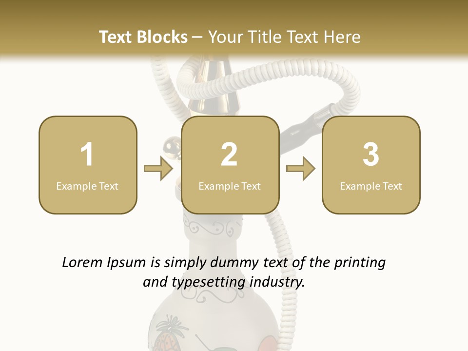 Ornament Hookah Smoke PowerPoint Template