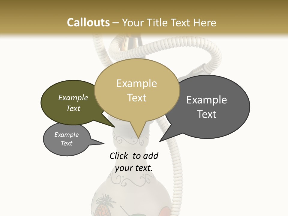 Ornament Hookah Smoke PowerPoint Template