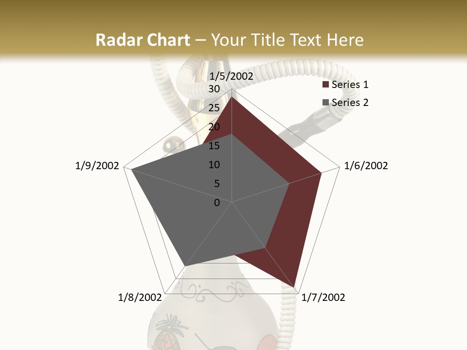 Ornament Hookah Smoke PowerPoint Template