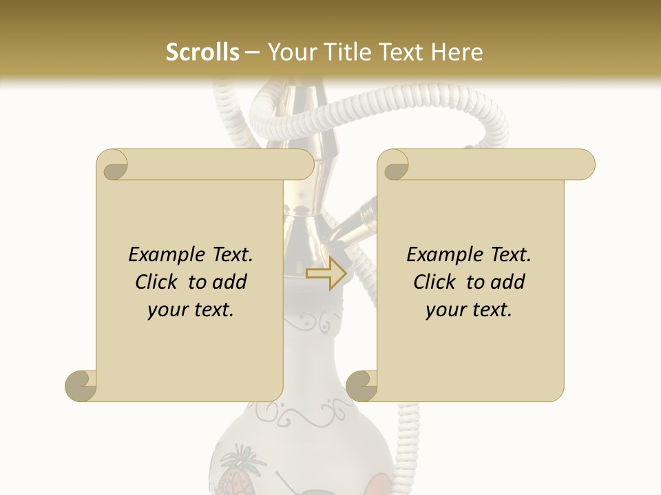 Ornament Hookah Smoke PowerPoint Template