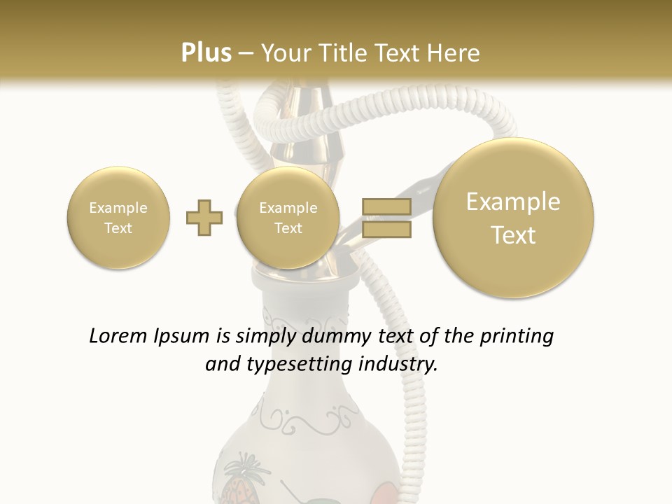 Ornament Hookah Smoke PowerPoint Template