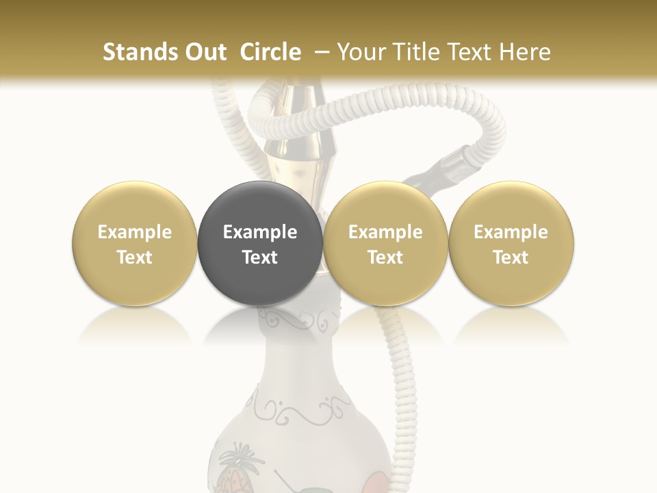 Ornament Hookah Smoke PowerPoint Template