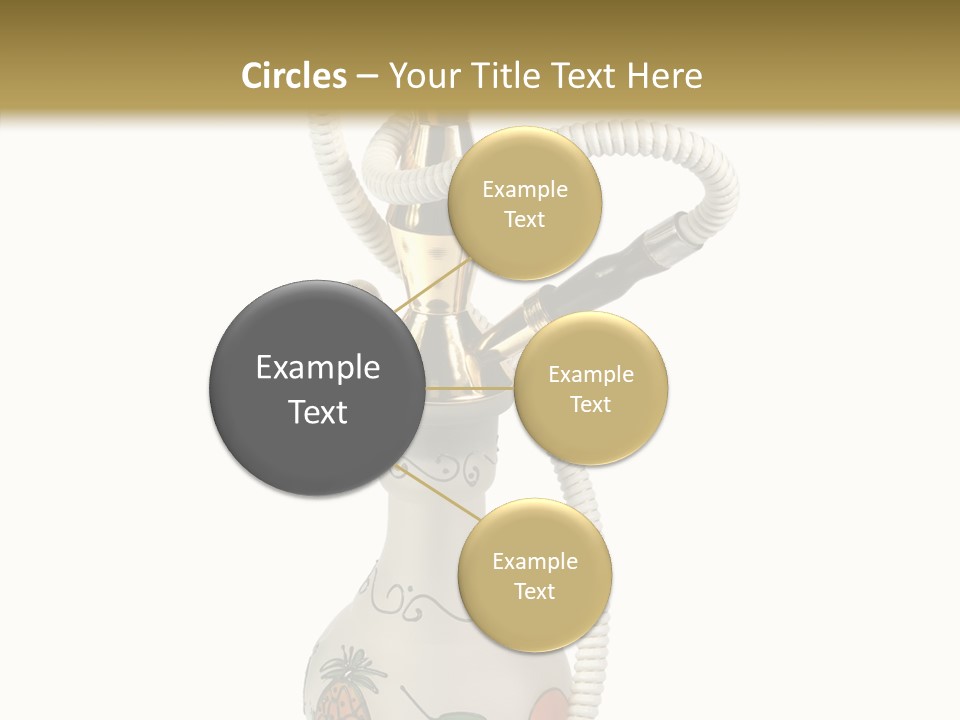 Ornament Hookah Smoke PowerPoint Template