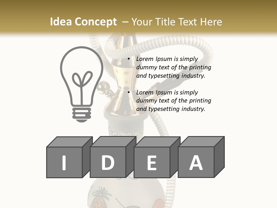 Ornament Hookah Smoke PowerPoint Template