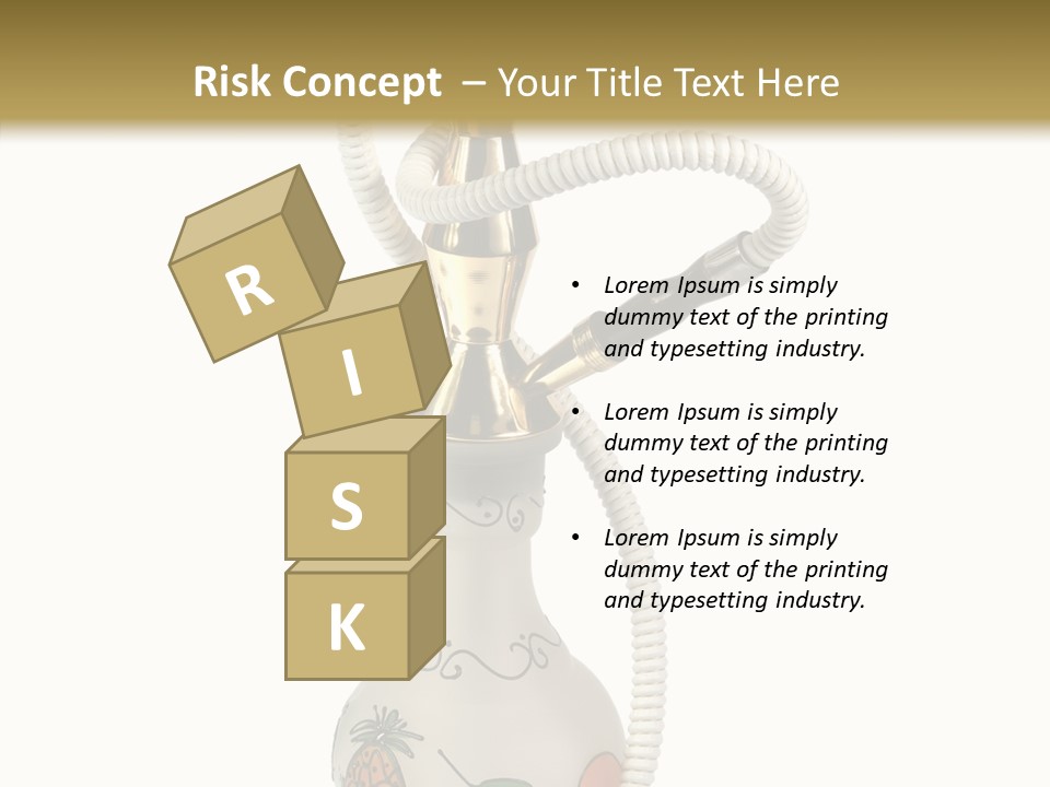 Ornament Hookah Smoke PowerPoint Template