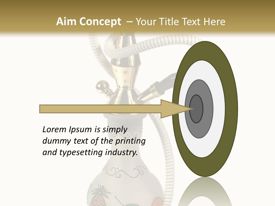 Ornament Hookah Smoke PowerPoint Template