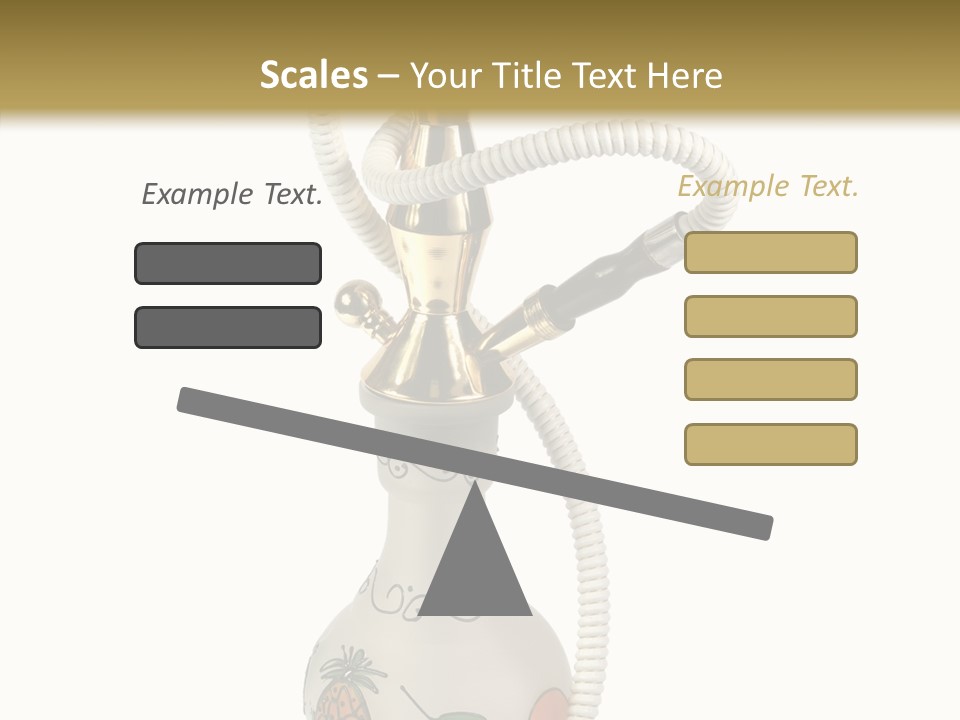 Ornament Hookah Smoke PowerPoint Template