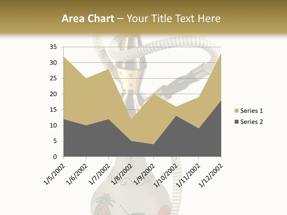 Ornament Hookah Smoke PowerPoint Template