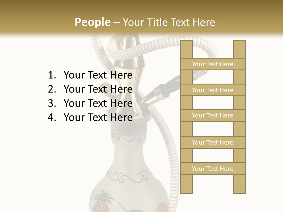 Ornament Hookah Smoke PowerPoint Template