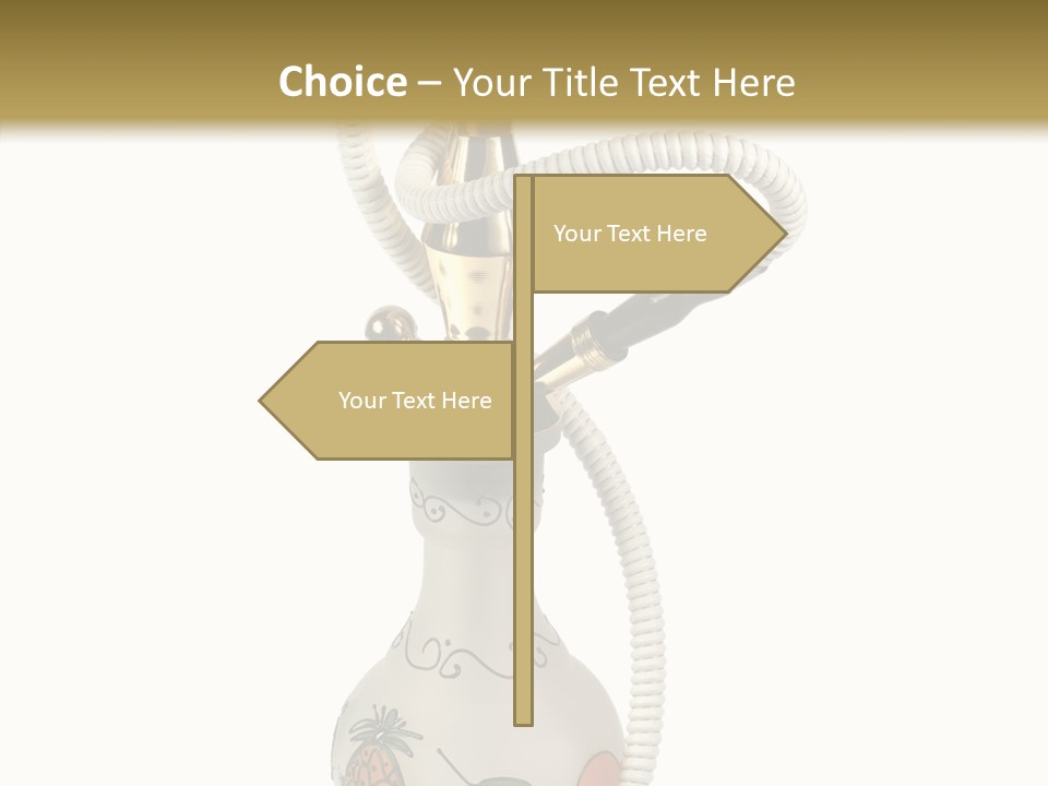 Ornament Hookah Smoke PowerPoint Template