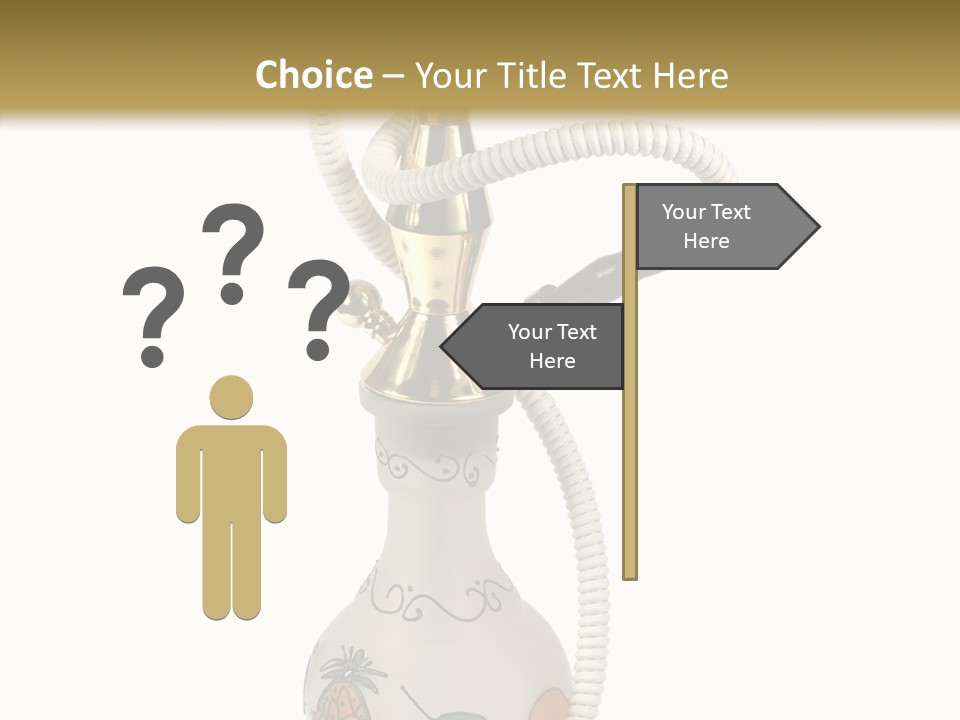 Ornament Hookah Smoke PowerPoint Template