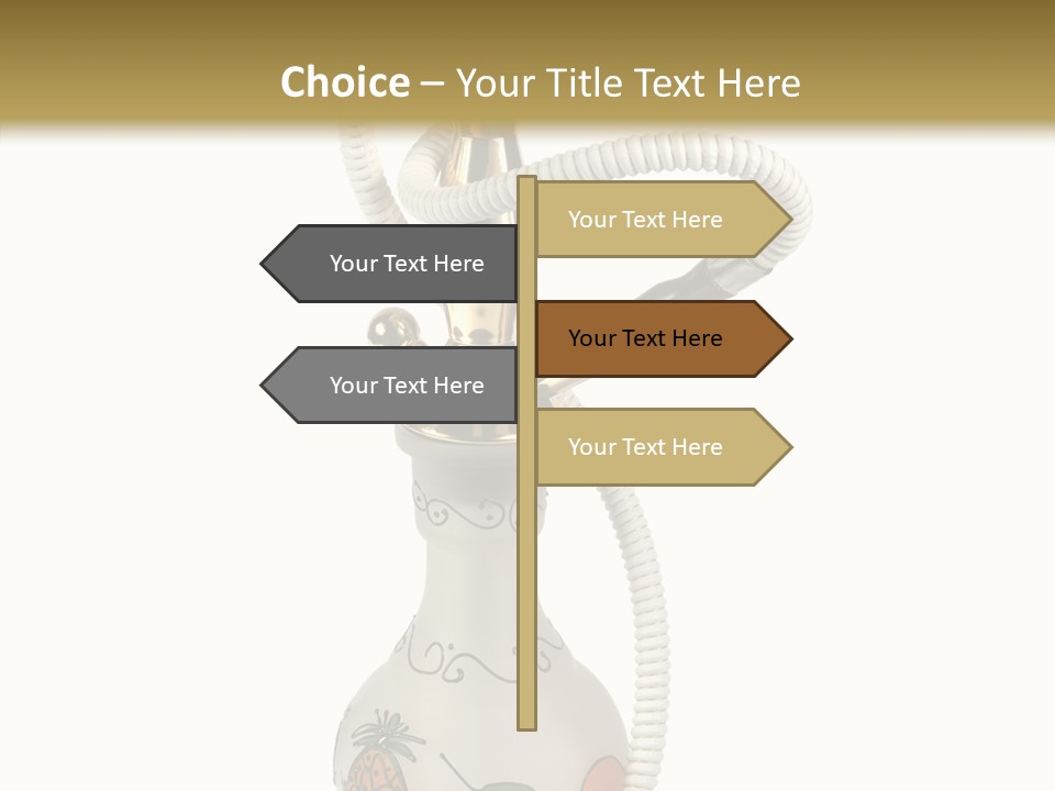 Ornament Hookah Smoke PowerPoint Template