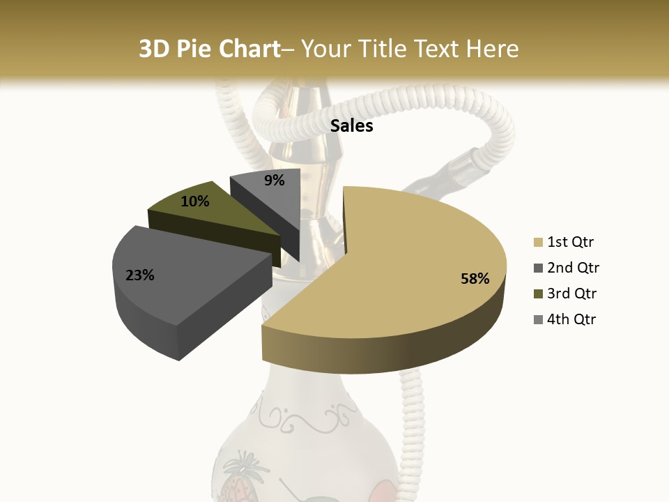 Ornament Hookah Smoke PowerPoint Template