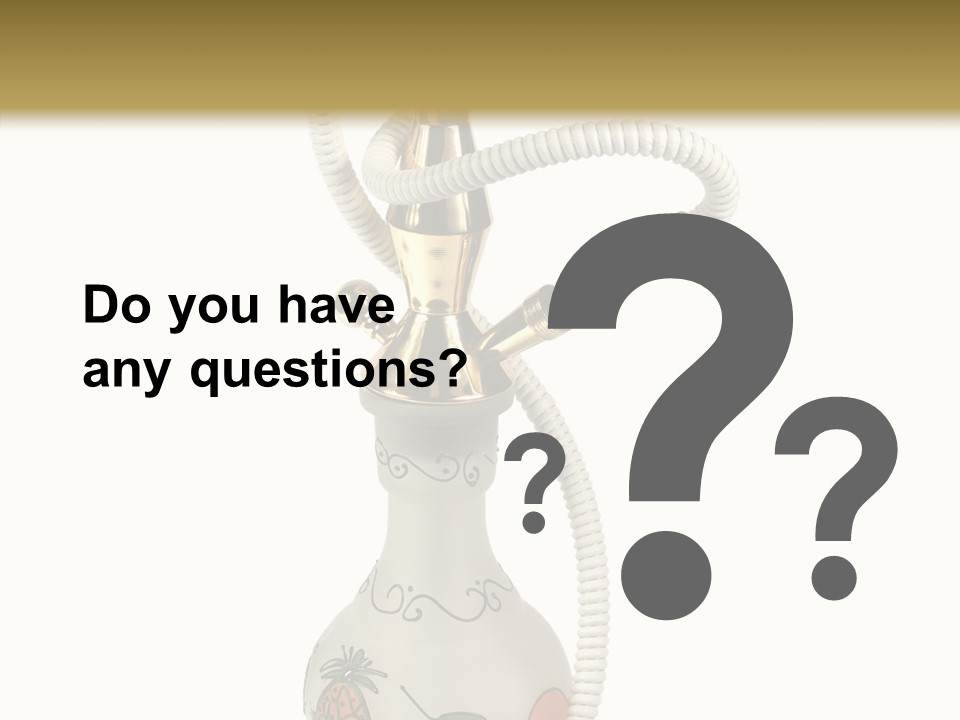 Ornament Hookah Smoke PowerPoint Template