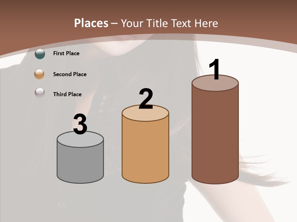 Beautiful Girl Brown PowerPoint Template