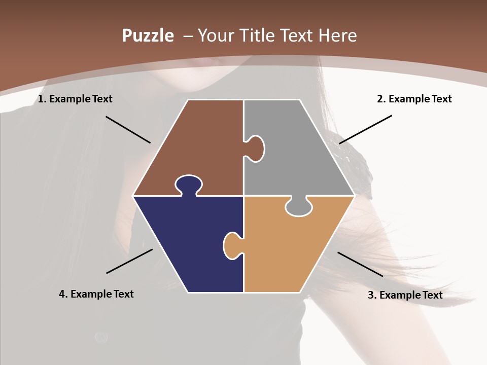 Beautiful Girl Brown PowerPoint Template