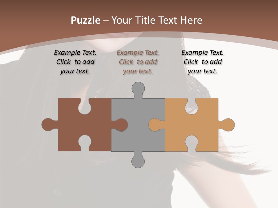 Beautiful Girl Brown PowerPoint Template